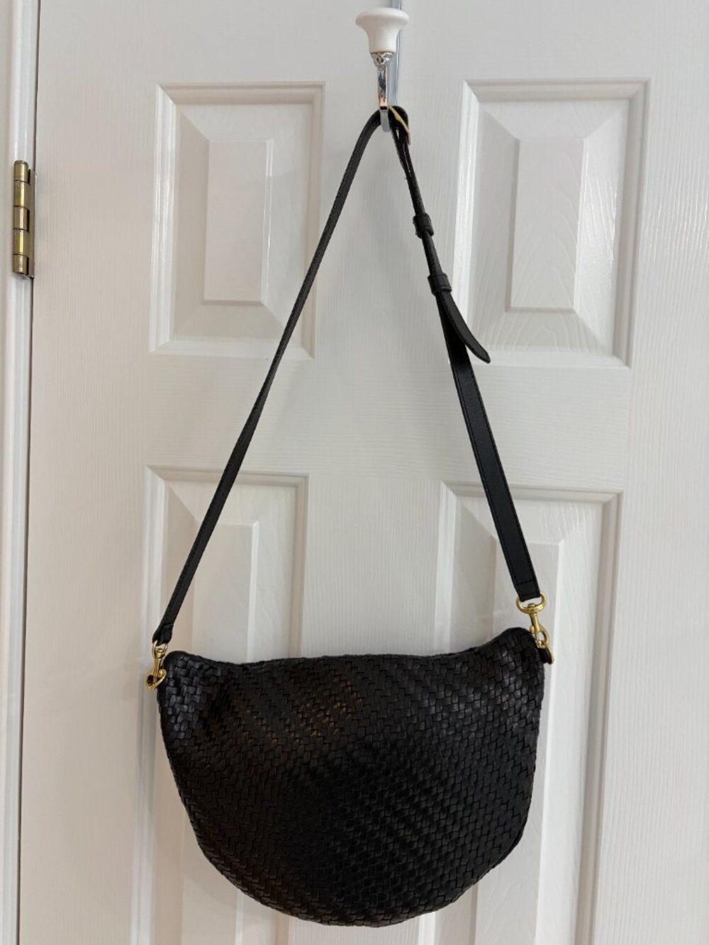 Clare V. Black Woven Zig Zag Grande Fanny - Picture 8 of 14